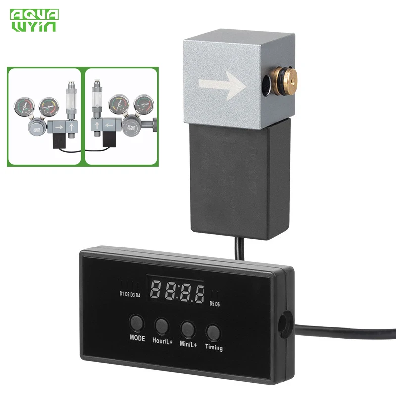 WYIN Aquarium CO2 Double Gauge Pressure Reducing Valve Special Motor Valve Module Removable Replacement CO2 Module