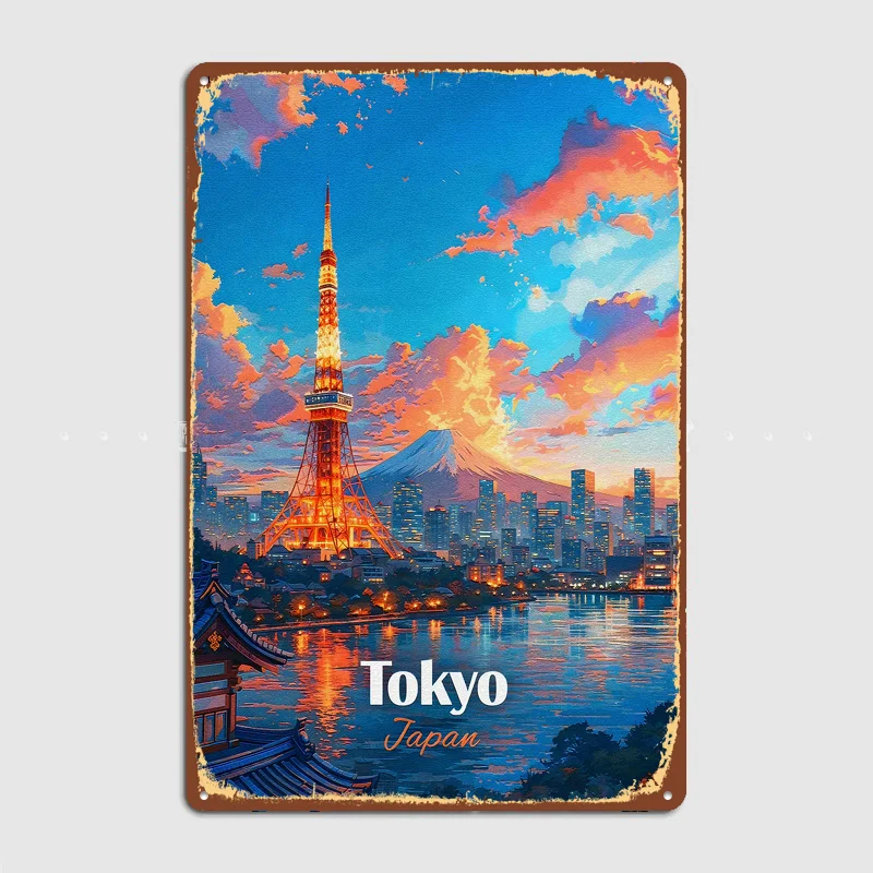 Berlin Cityscape at Sunset Metal Custom Sign Living Room Wall Indoor Decor Room Decoration Bedroom Posters Home Decor