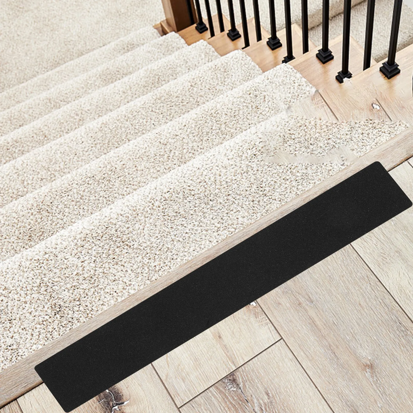 4Pcs Clear Non-Slip Stair Treads Peel and Stick Waterproof Anti-Slip Tape for Bathrooms Outdoor Steps Wood Concrete Metal Glass