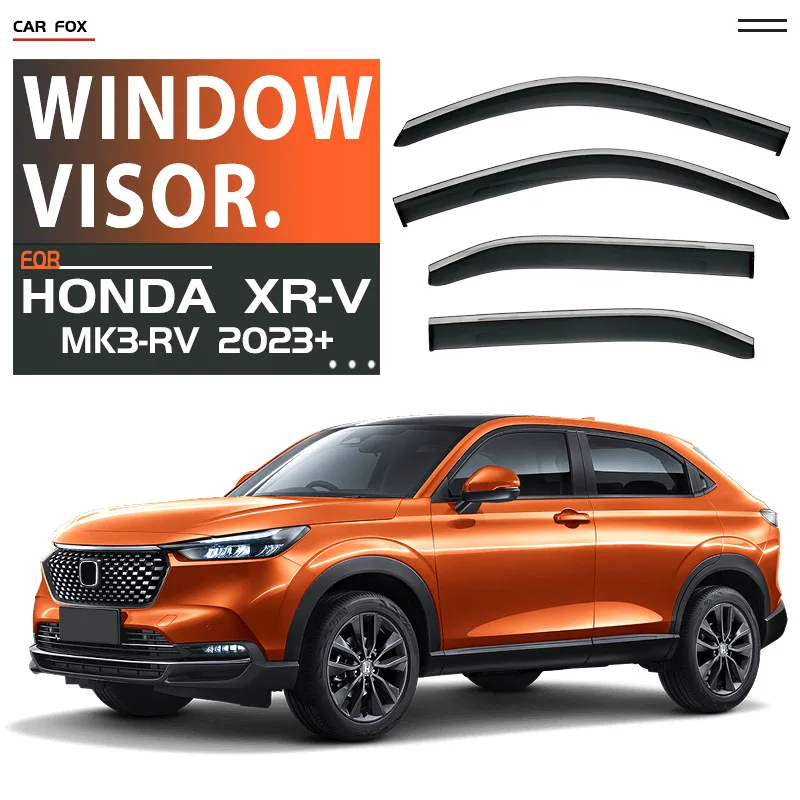 

For Honda XR-V 2014-2023+ Car Window Visor Awning Shelters Windshield Side Window Rain Sun Shade Auto Accessories