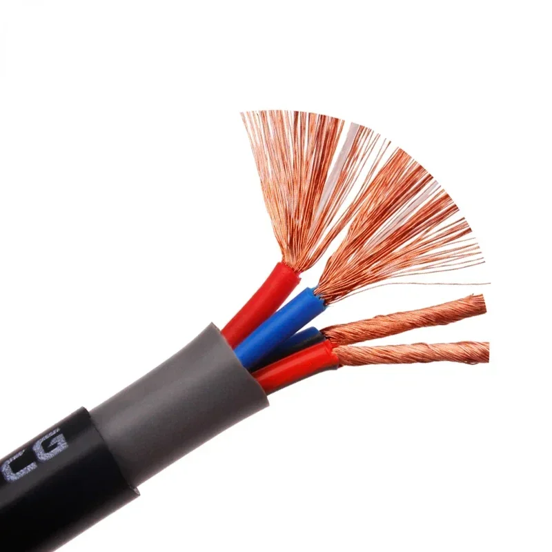 Gorąca sprzedażWysokiej jakości czarny miedziany koncentryczny głośnik masowy Cena Audio Oem 2 4 8 Core Hifi Orange Wire Kabel głośnikowy Wysoka jakość