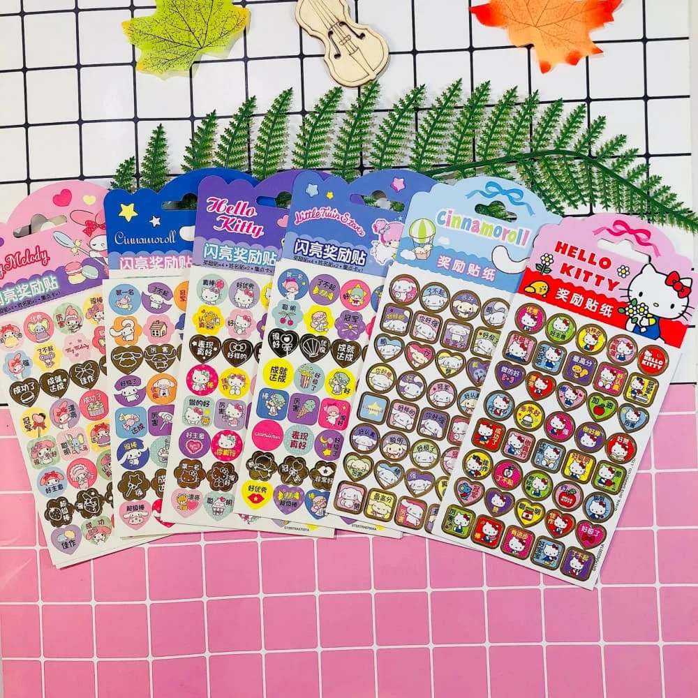 สติกเกอร์ซานริโอของแท้ น่ารัก เฮลโลคิตตี้ เมโลดี้ การ์ตูนอนิเมะ สติกเกอร์ติดแล็ปท็อป สมุดภาพ โทรศัพท์ สติกเกอร์คลาสสิก ของเล่นเด็กผู้หญิง