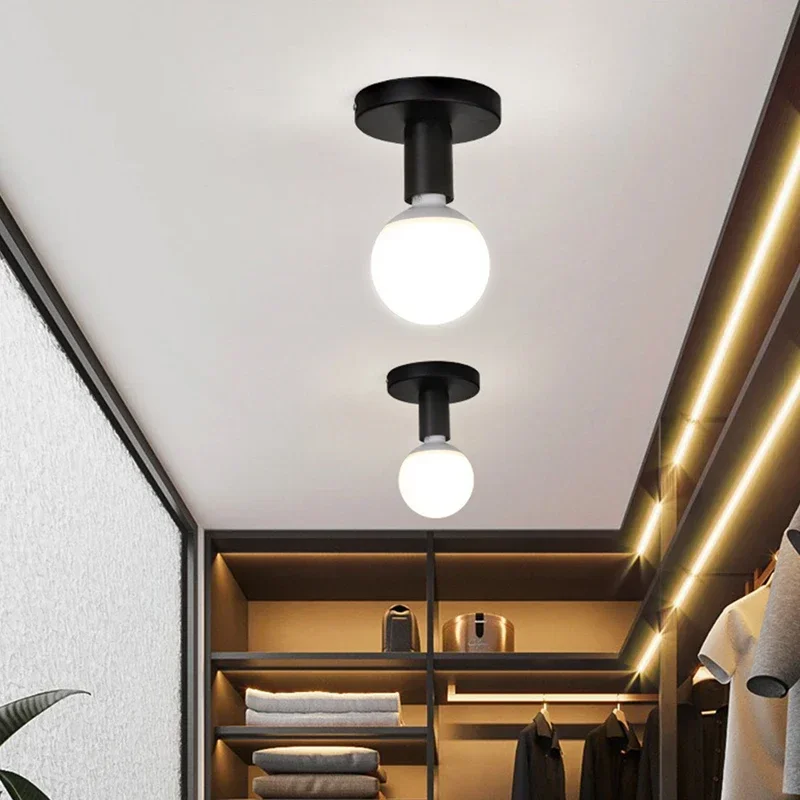 Modern LED Ceiling Lamp E27  Retro Iron lamp Decor For Home Living Room Bedroom  kitchen Hall And Balcony LED Ceiling Lamp