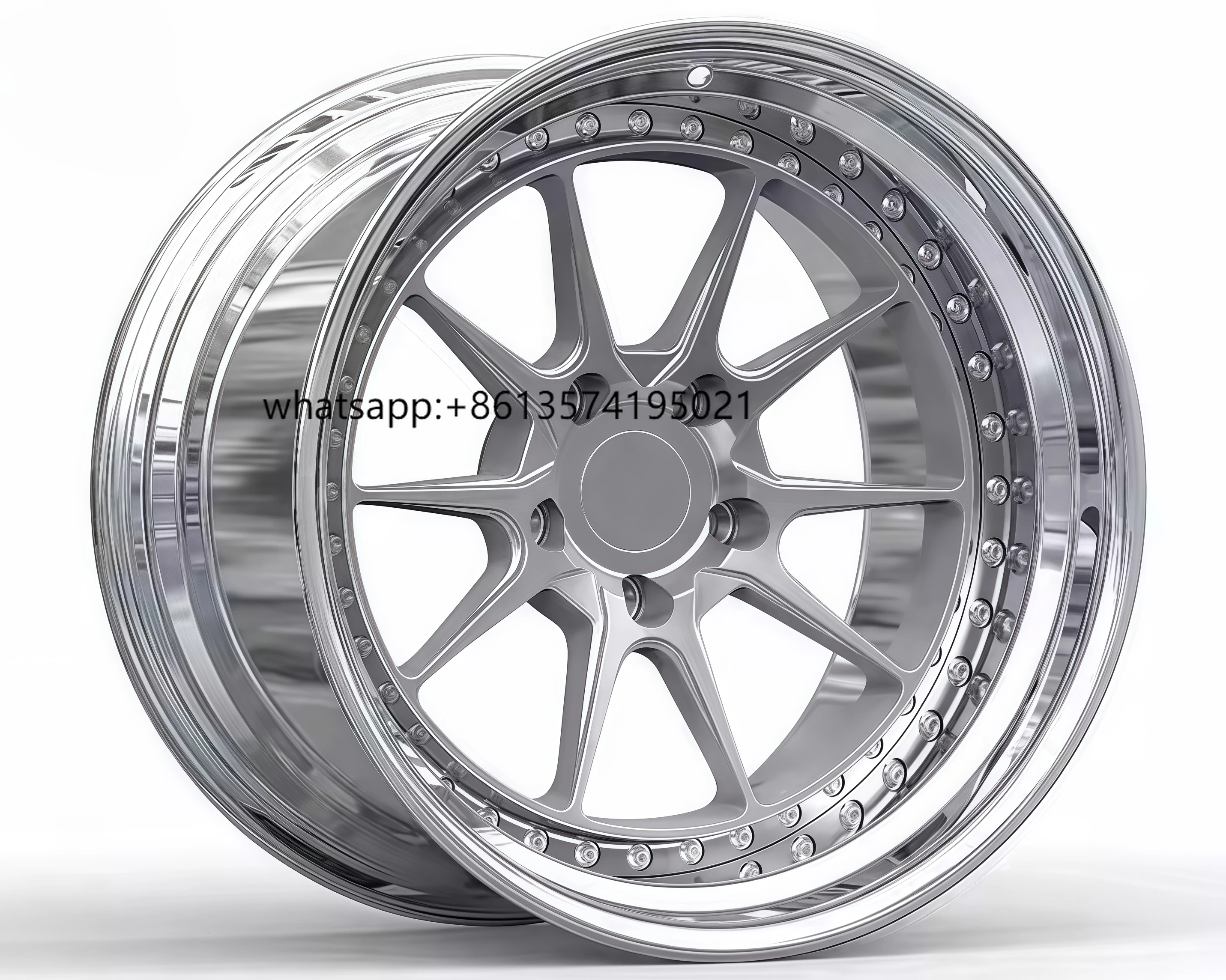 

High Quality 2-Piece Forged Aluminum Alloy Wheels Deep Dish Multi-Spoke Design for GTR for Civic Ford Pieces