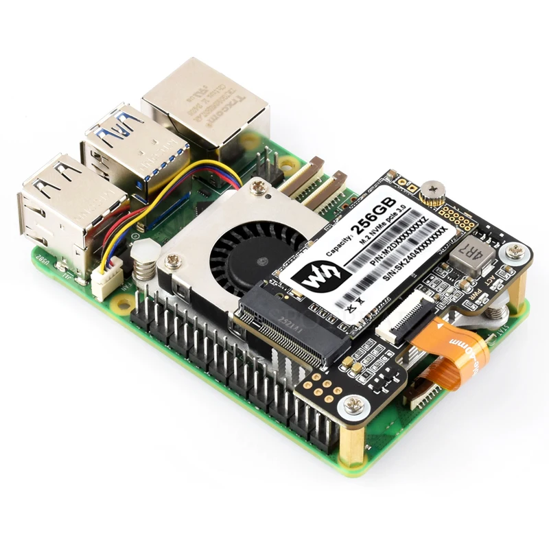 Raspberry Pi5 PCIe TO M.2 MINI Support Gen2 and Gen3 SSD Compatible 2230 2242 Raspberry Pi 5 NVMe HAT
