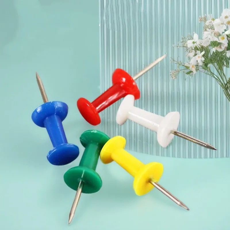 63 pcs Assorted Thumb Tacks, Sturdy Bent Resistant and Colorful Assorted Colors, ideal for Office Bulletin Board