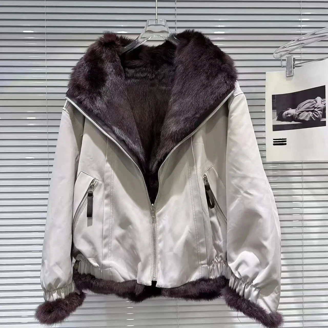 Double-Sided Mink Velet Fur Coat Women Winter Short Warm Thicken Fur Coat 2025 New Women Hooded Plus Velet Cotton Coat