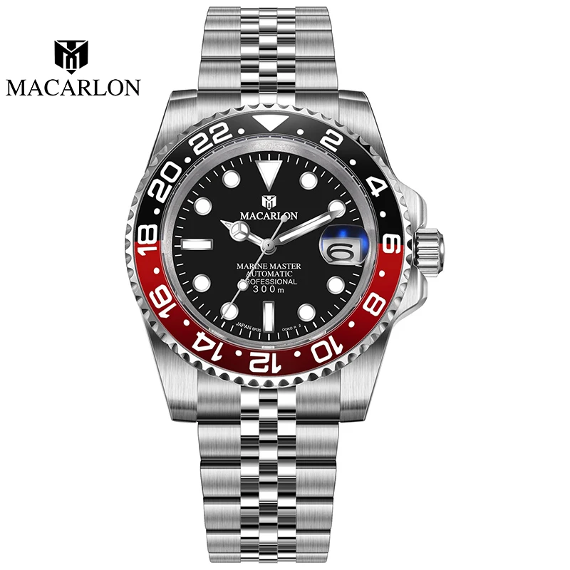 

MACARLON Luxury Men's Watch NH35 Automatic Movement | Luminous Dial | Sapphire Crystal Glass | Stainless Steel Business Wristwat