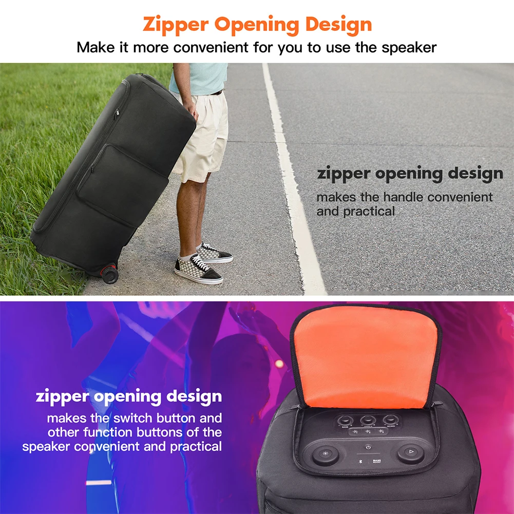 ฝาครอบกันฝุ่นสําหรับ JBL Party Box 710 ลําโพงกลางแจ้งป้องกันฝุ่นสองด้านลําโพงเก็บกระเป๋าพร้อมกระเป๋าไมโครโฟน