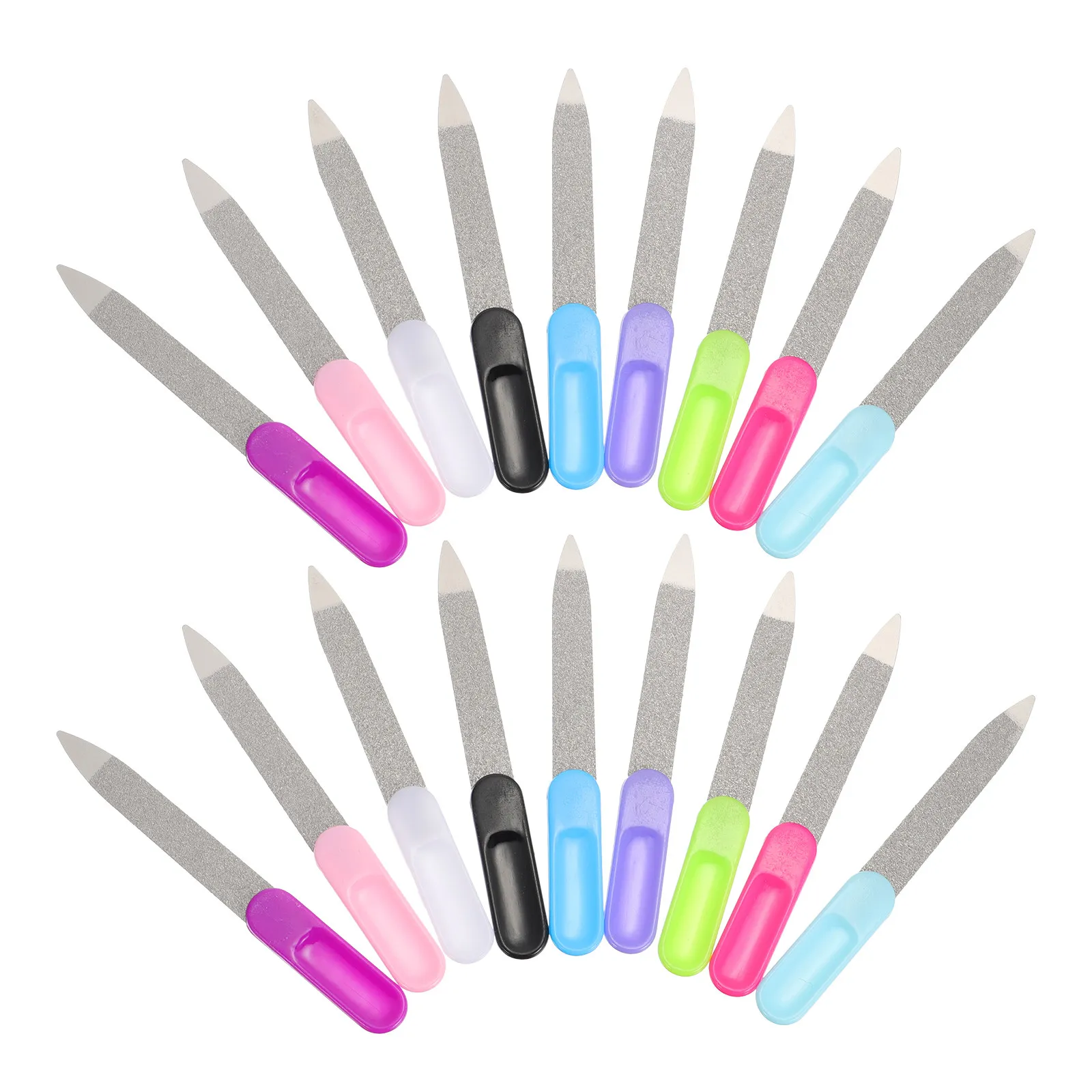 

27Pcs Stainless Steel Nail Files for Smooth Polishing Shaping Cuticle Removal Manicure Pedicure Nail Polisher Tools