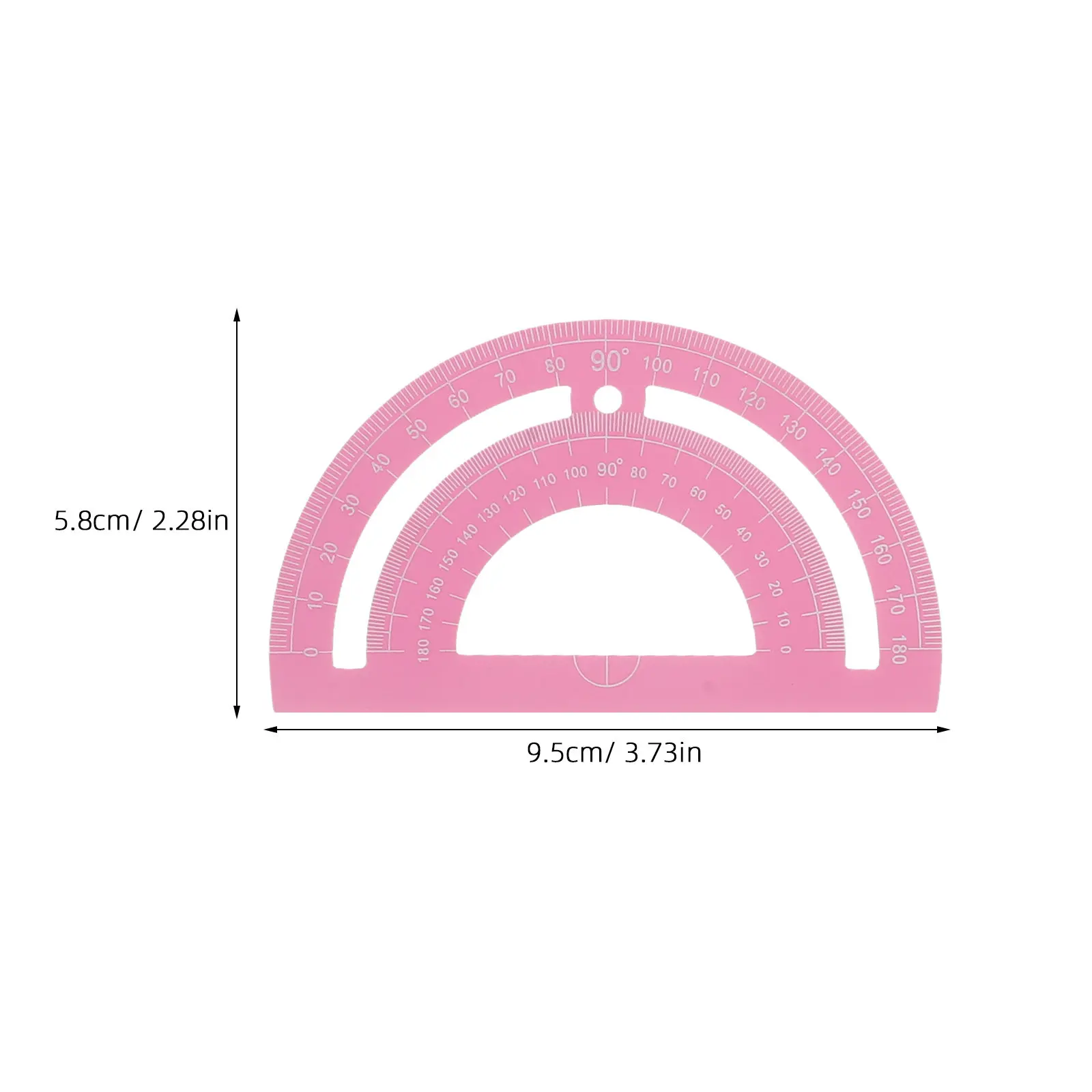 1Set Math Geometry Ruler Protractor Measuring Kit Compact Multi Functional Drawing Tools for Classroom Office Protractor
