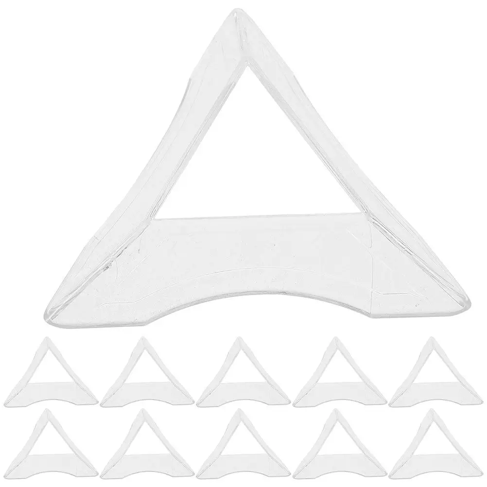 

30Pcs Speed Cube Base Transparent Plastic Holder Puzzle Cube Organizer Stand Triangle Mini Display Stand for Kids Desktop