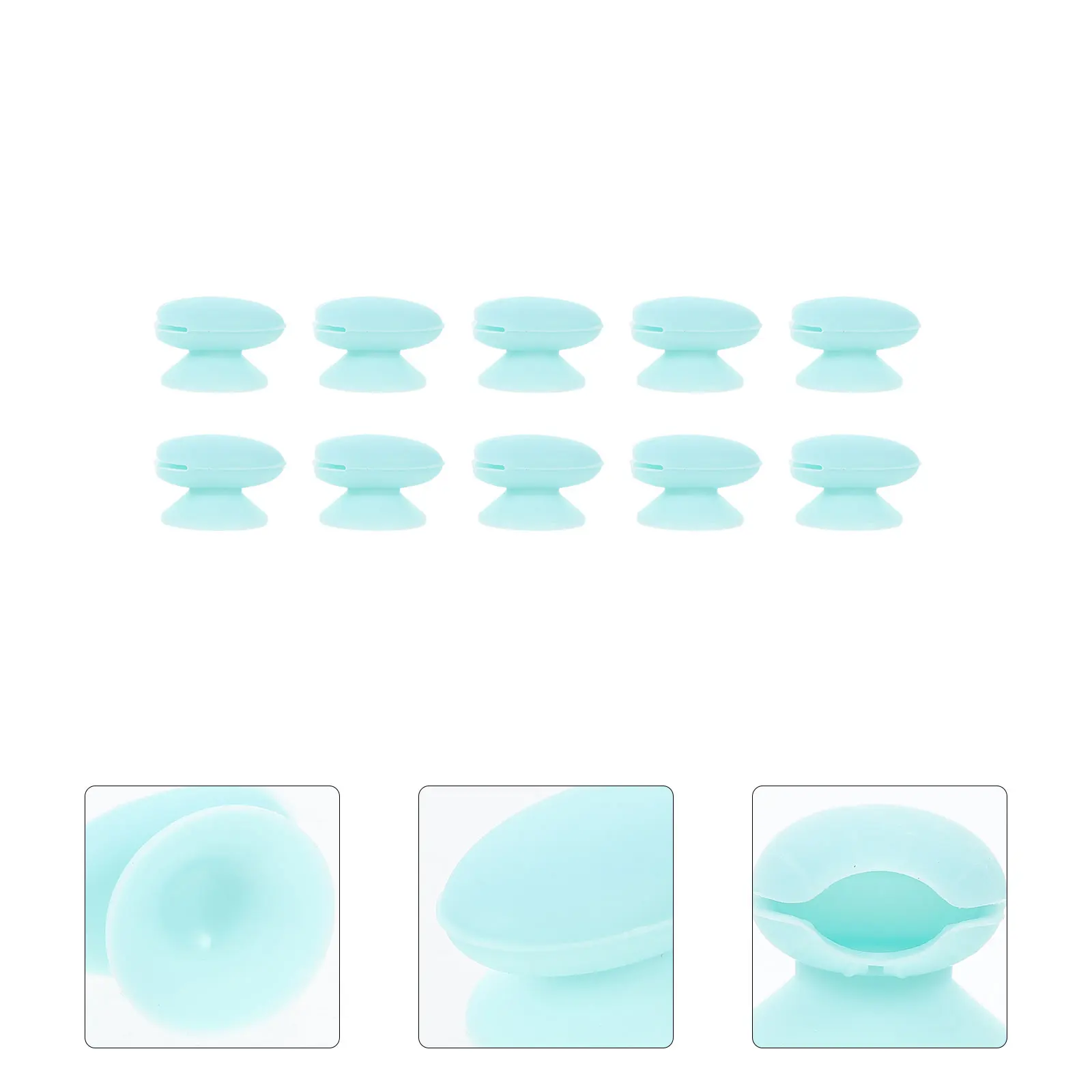 10 pçs escova de maquiagem cabeça capa silicone lábio escova protetor com base de sucção tampa de armazenamento de viagem reutilizável flexível anti-dentalidade