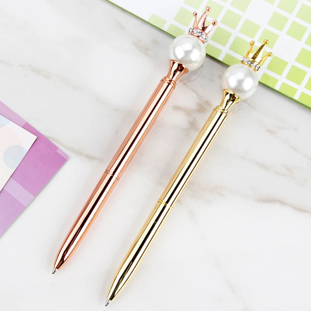 

2 Pcs Metal Pen Ball-point Stationery Business Sign Replaceable Creative Student