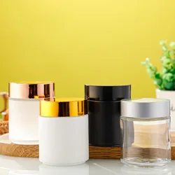 200g Empty Lotion Refillable Glass Bottle Storage Eye Cream Dispenser Facial Mask Cosmetic Jar Container Personal Care Travel