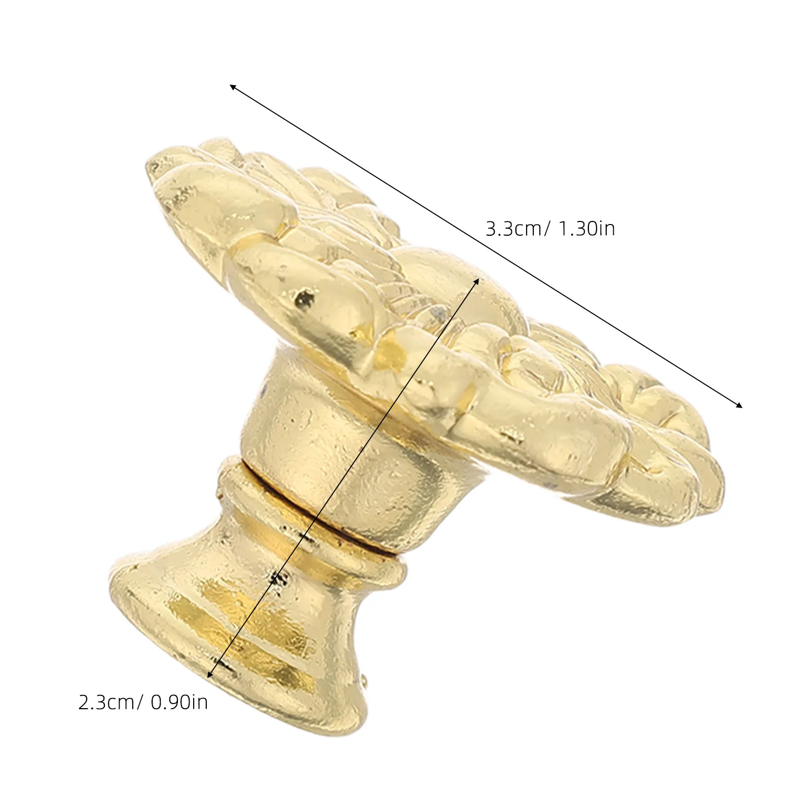 6Pcs Zinc Alloy Flower Drawer Pulls Vintage Floral Single Hole Handles for Kitchen Cabinets Wardrobe Dresser Decorative
