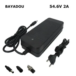 Ładowarka litowa 54,6 V 2 A 48 V 48 V 2A 13S Li-ion 8AH 10AH 12AH 15AH 18AH 20AH Ładowarka GX16 XLRM Port DC