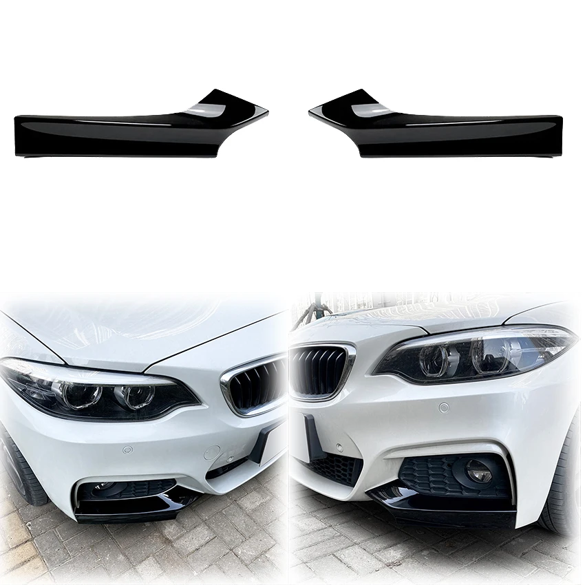 

2014 To 2019 For BMW 2 Series F22 F23 235i 240i 220i 228i M-Sport MP Style Front Bumper Lip Splitter Canards Spoiler PP Body Kit