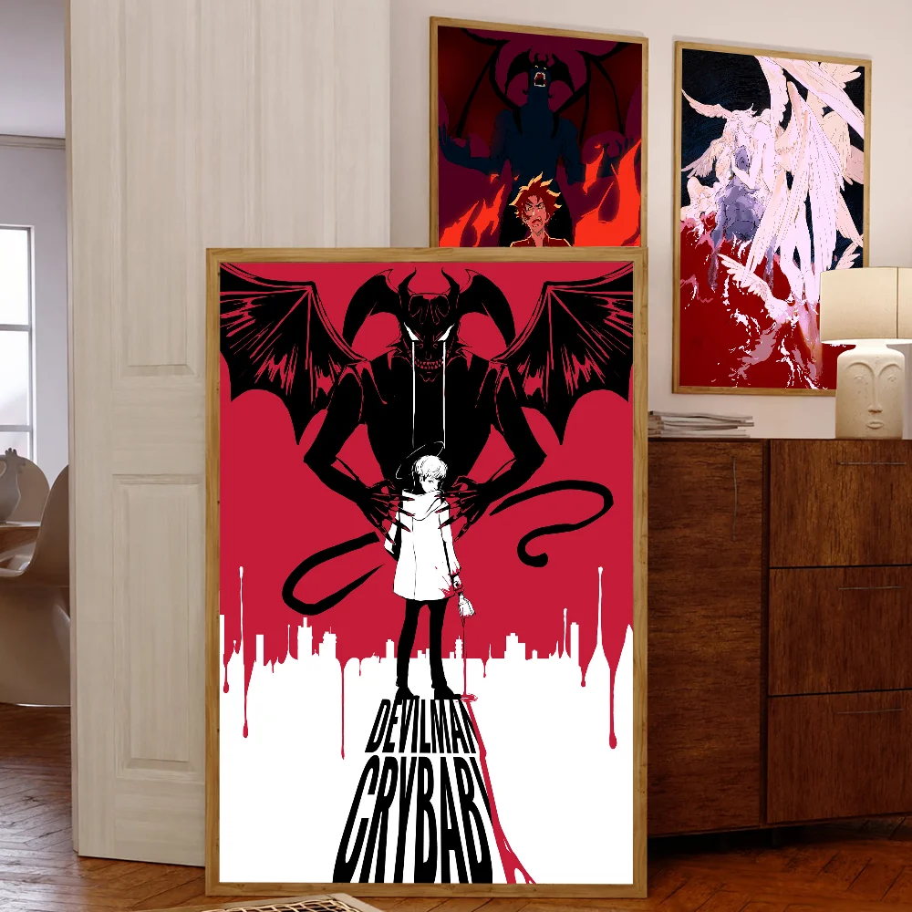 Anime Devilman Crybaby Whitepaper Poster HD Quality Poster Wall Art Painting Study Room Wall Decor