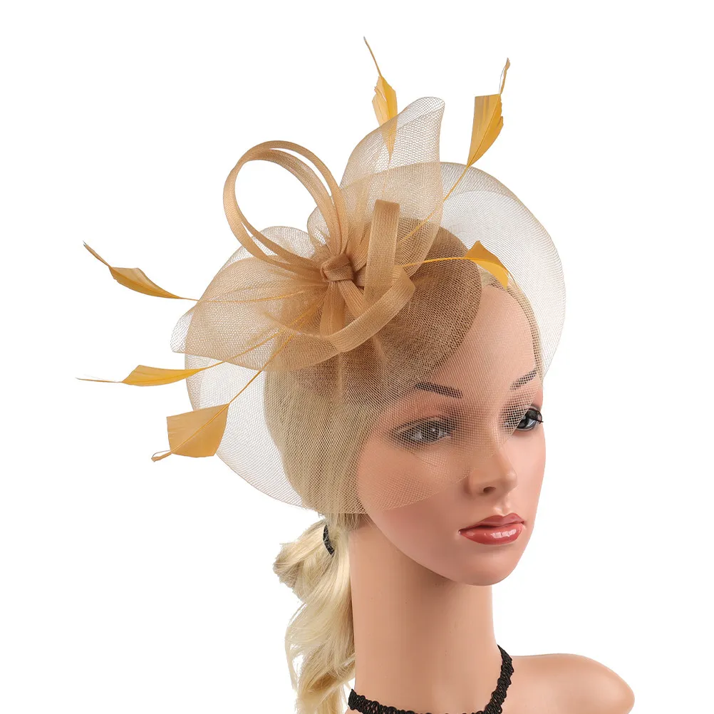 

Women Fascinator Headband Hat Gauze Tea Party Wedding Banquet Headpiece Lightweight Comfortable Safe Material Elegant Charm
