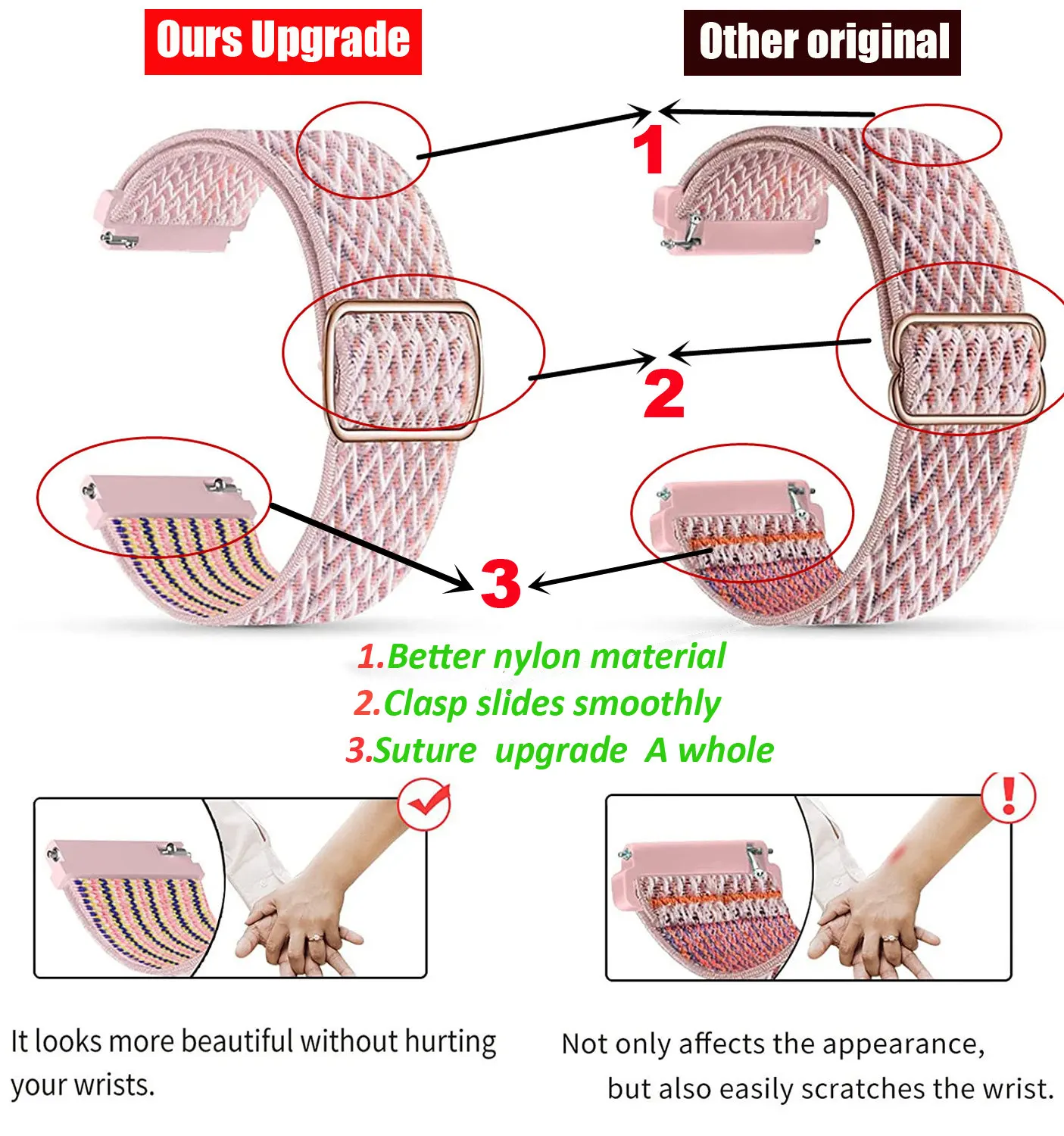 Pulseira de relógio elástica Nylon Loop, pulseira de relógio para Samsung Galaxy Watch Active 2, 3, 45mm, 46mm, 42mm, Gear S3, Huawei GT 2, 2e Pro, 20mm, 22 milímetros