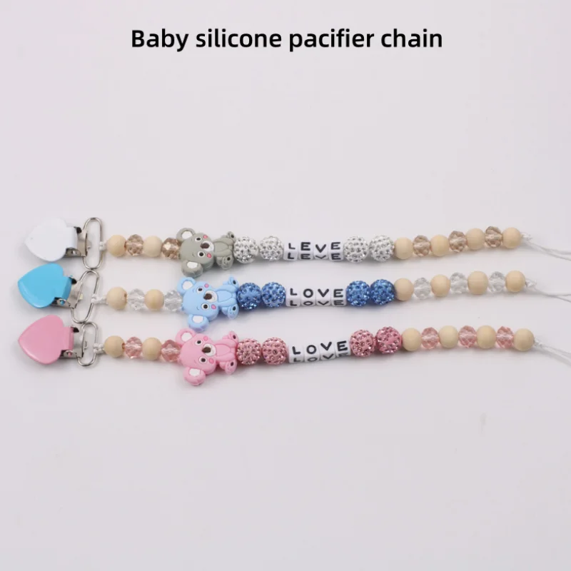 1Pc Pacifier Accessories Baby Cartoon Koala Silicone Pacifier Chain