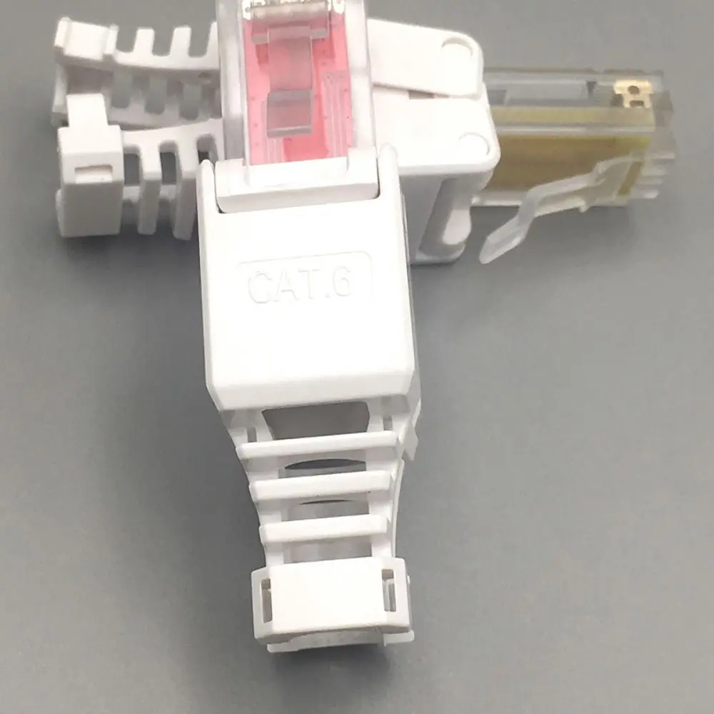 1Pcs CAT6 Cat5e RJ45 Connector Plug No Crimp Reusable Ethernet Plug Tool Free 8P8C Network Cable Head