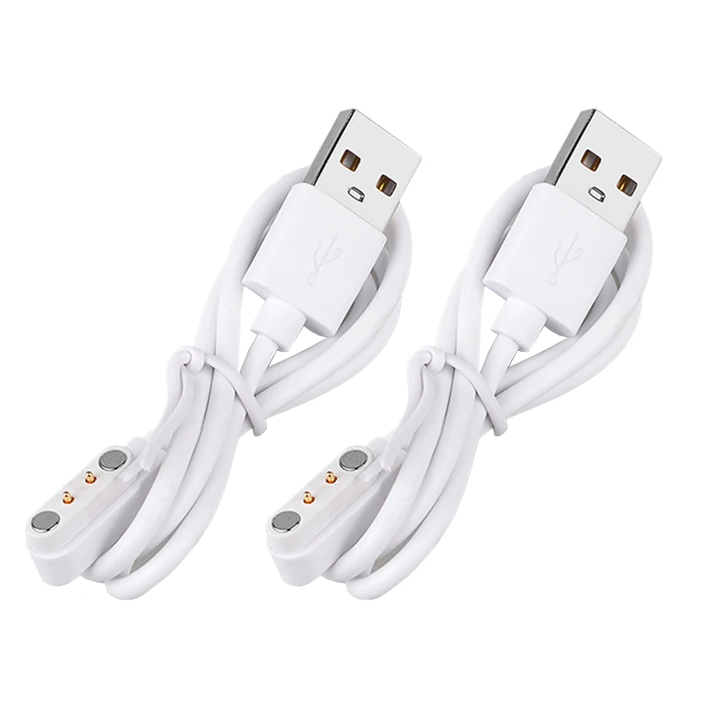 

2Pcs 2Pin Magnetic Charging Line for Smart Watch Safe Stable Charging with Over-Current Protection Universal Cable