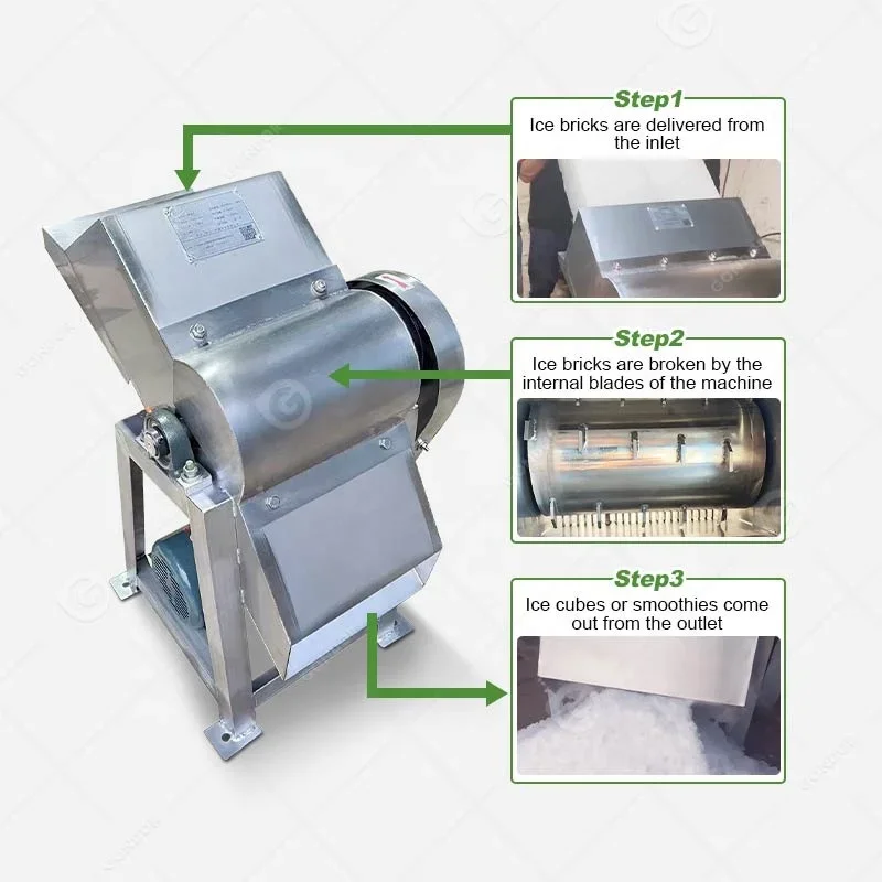 Промышленное коммерческое использование, машина для изготовления блоков льда, выключатель, измельчитель, дробилка, дробилка, машина для изготовления для бизнеса