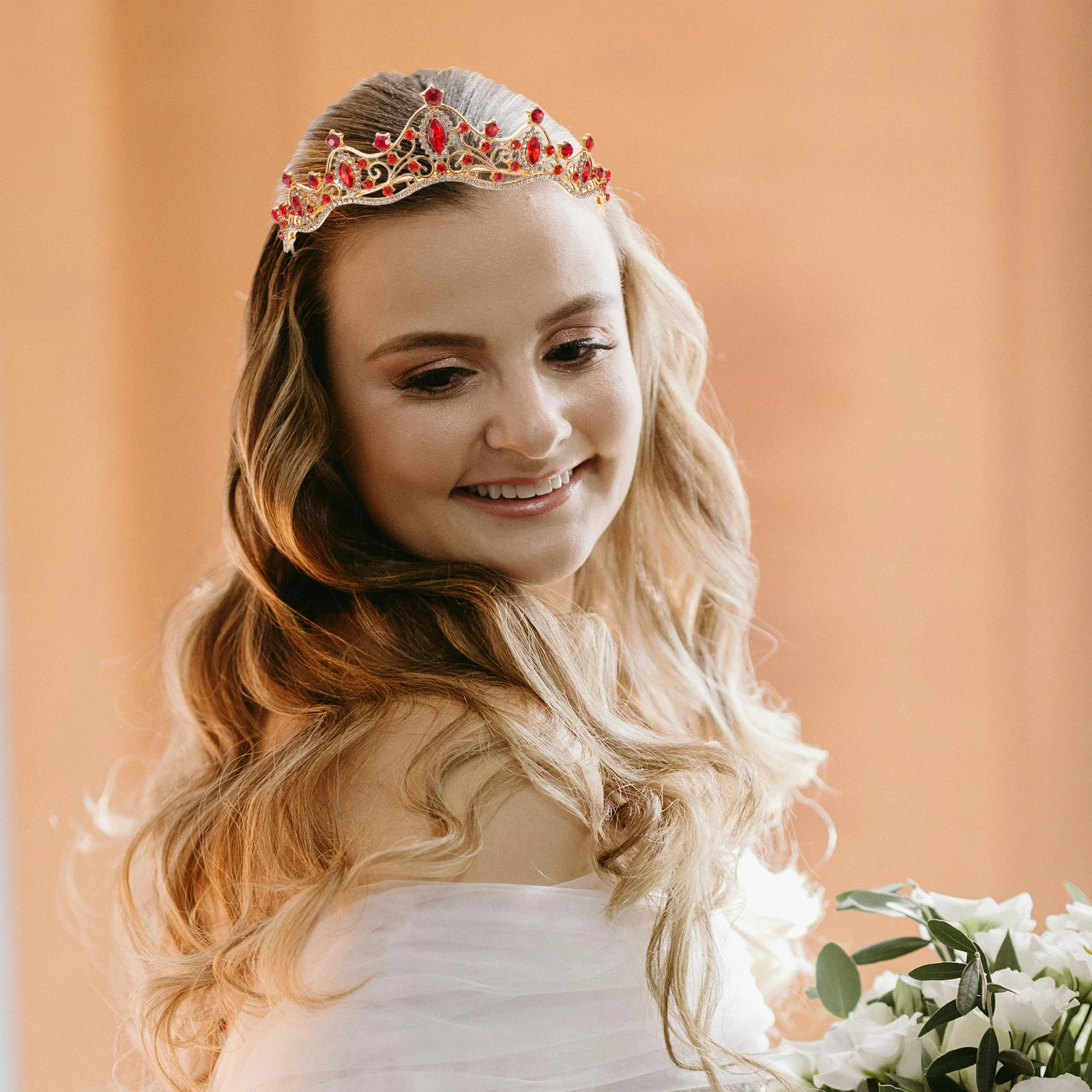 

Sparkling Rhinestone Bridal Crown Lightweight Wedding Headpiece For Brides Birthday Prom Stage Party Costume Tiara Headband
