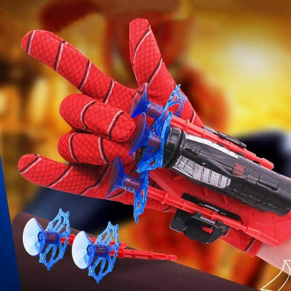 Spider Silk Launcher Hero Silk Glove Spiderman Cosplay Children's Toy Gift Spider-Man Web Shooter Dart Blaster Wrist Launcher