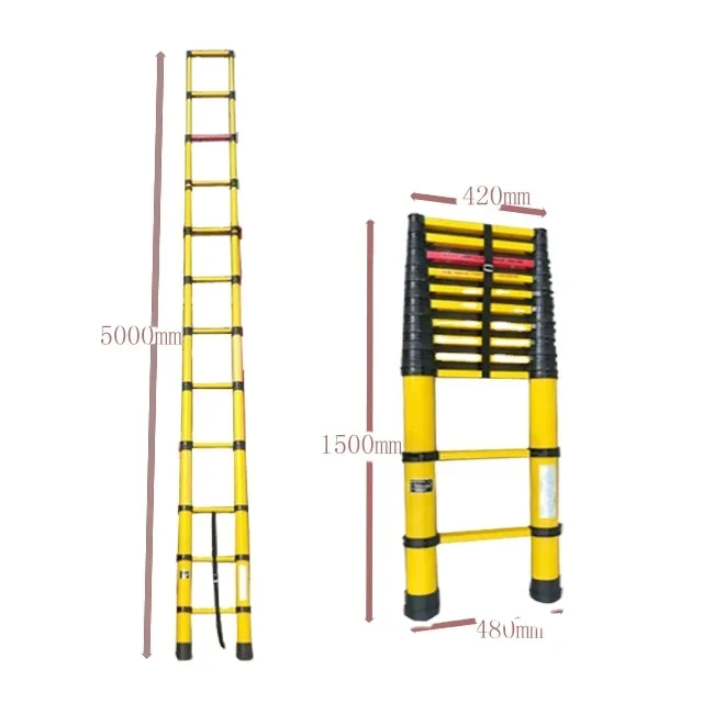 High grade Fibreglass multi functional telescopic ladder frp ladders scaffoldings