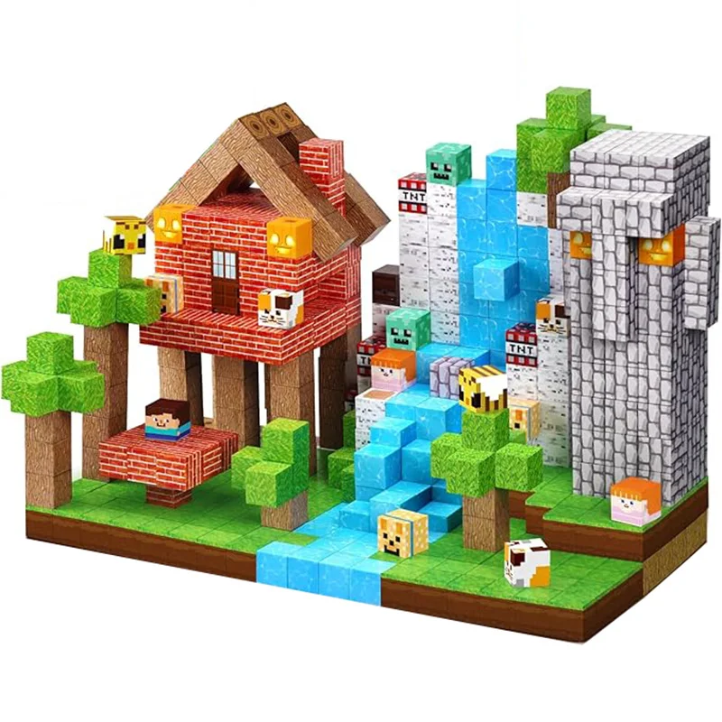 25-200 blocos de construção magnéticos, conjunto de construção de haste criativa – montagem simples, presente perfeito para feriados ou aniversários