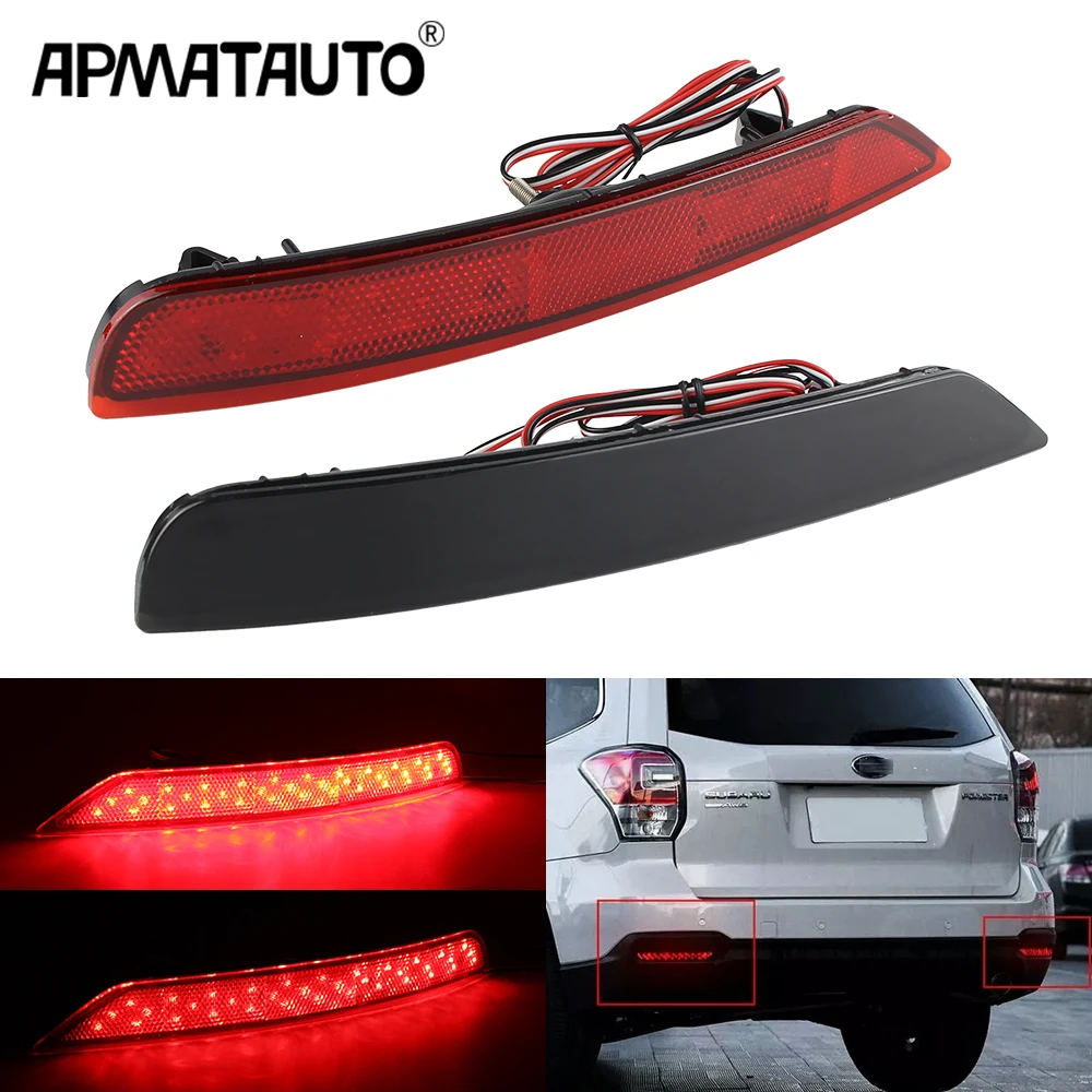 1 Pair LED Rear Bumper Light Tail Brake Fog Lamp Reflector Light For Subaru Forester 2008-2019 Car Accessories 84281SC010