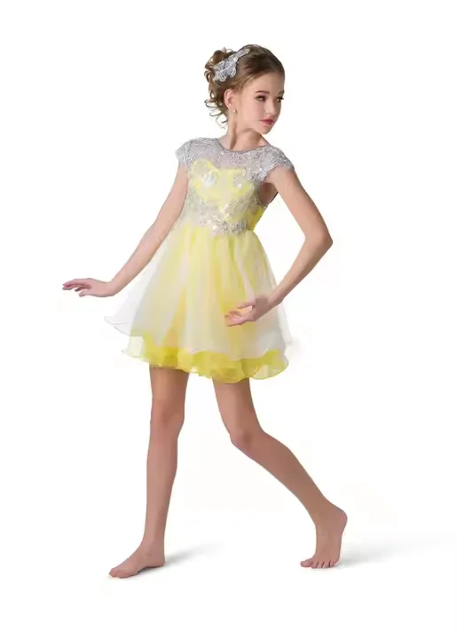 الفتيات السيدات فستان رقص غنائي ملابس رقص فستان رقص معاصر عرض الأداء ارتداء المرحلة ارتداء الحديثة #3