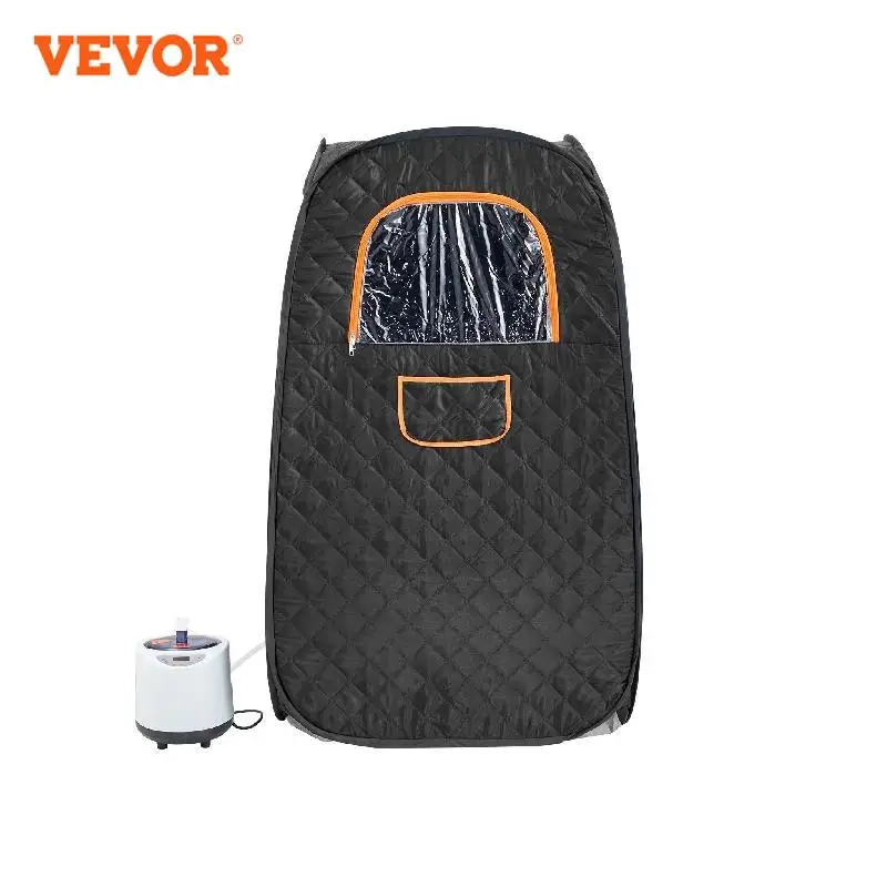 VEVOR Compact Portable Steam Sauna Tent 1200 Watt Home Therapeutic  for Detox Relaxation Time Remote Control Personal  for Home