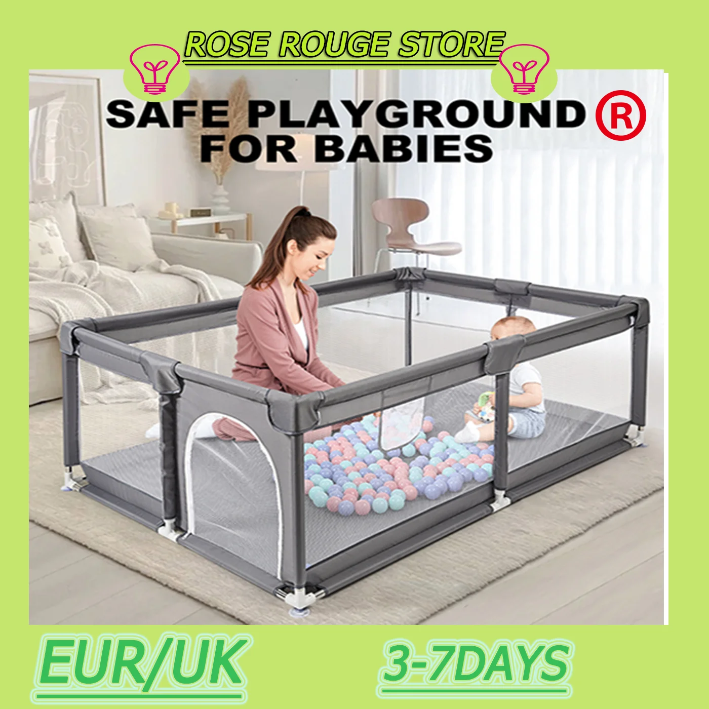 Playground Baby Playpen corral for baby Guardrail Fence Children toys baby corralitos Baby  Barrier Bed guardrail Toys for child