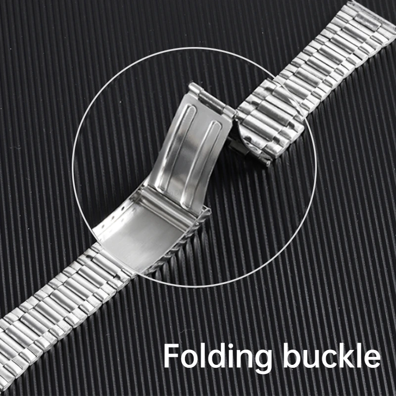 12 14 18 20mm Universal Watch Band  for Men Women Metal Bracelet Replacement Folding Buckle Men Stainless Steel Watch Strap