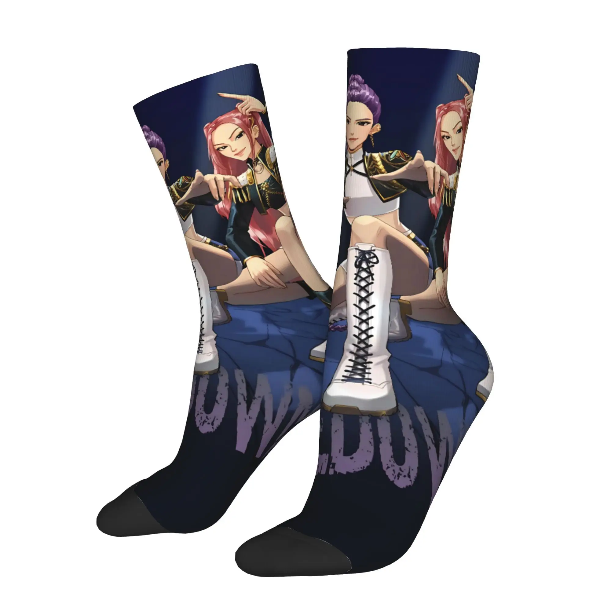 

K POP Huntrx мультфильм KPop охотники на демонов аниме носки с принтом мужские модные полиэстеровые носки