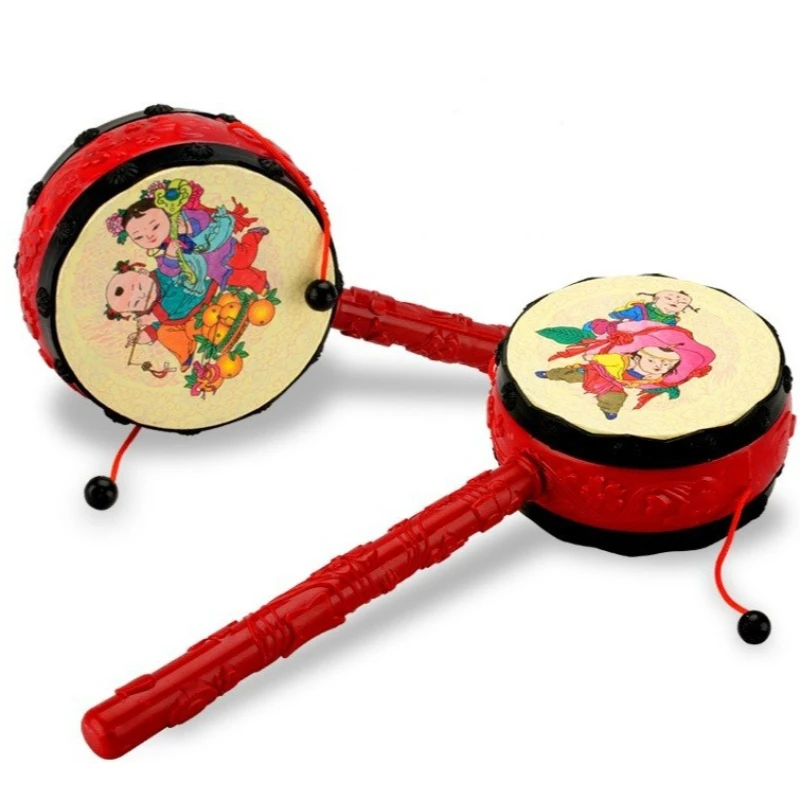 Babyspeelgoed Rammelaar Drum Muzikale Shaker Baby-pasgeboren speelgoed met bel Vroege onderwijstraining Cadeau voor kinderen