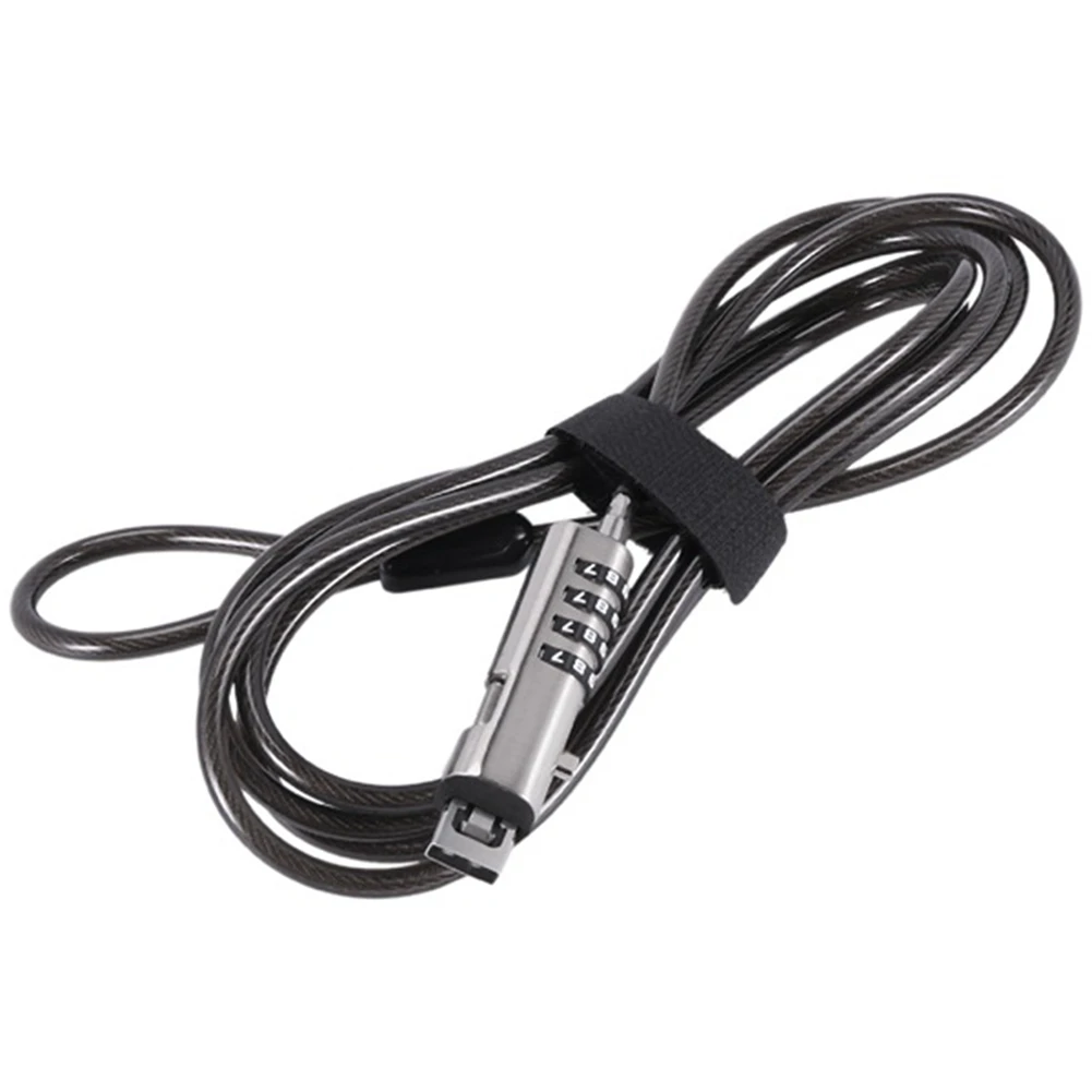 A13E-2 pezzi USB Notebook Laptop Lucchetto a combinazione Sicurezza universale USB Lucchetto a combinazione a 4 cifre per PC Computer portatile