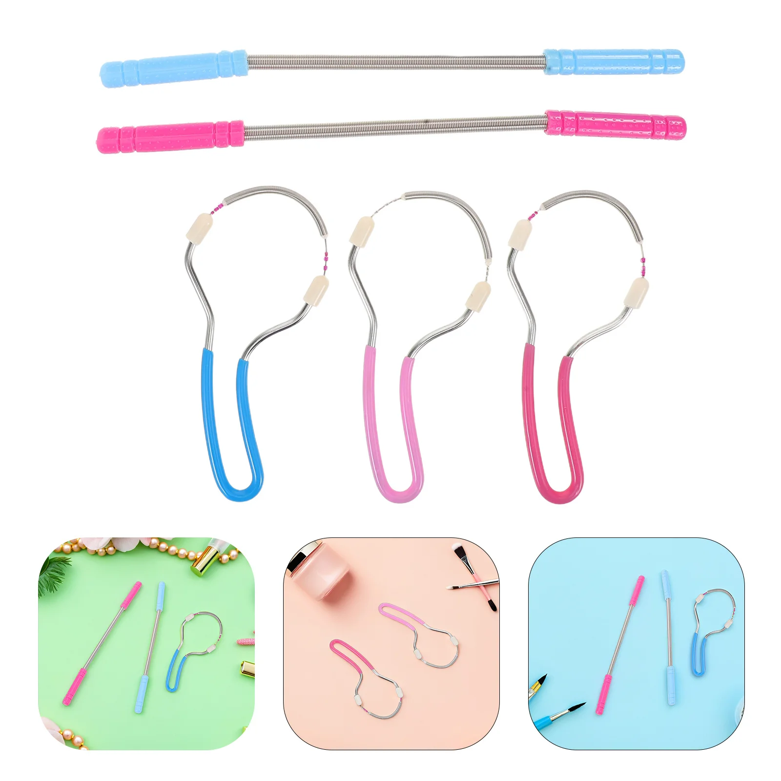 

8Pcs Face Epilator Spring Facial Hair Remover Manual Hair Removal Tool Lightweight Precise Grooming for Face Chin Body