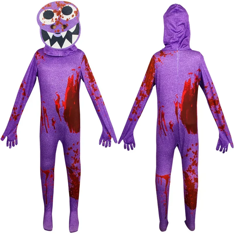 Rainbow Friends Kids Boys Blue Monster Wiki Cosplay Horror Game Halloween Jumpsuit Canival Birthday Party Costume MN41