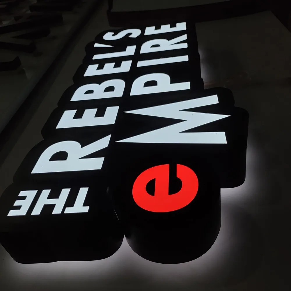 Custom 3D Channel Letter Metal LED Light Sign Waterproof Outdoor Business Storefront Signboard