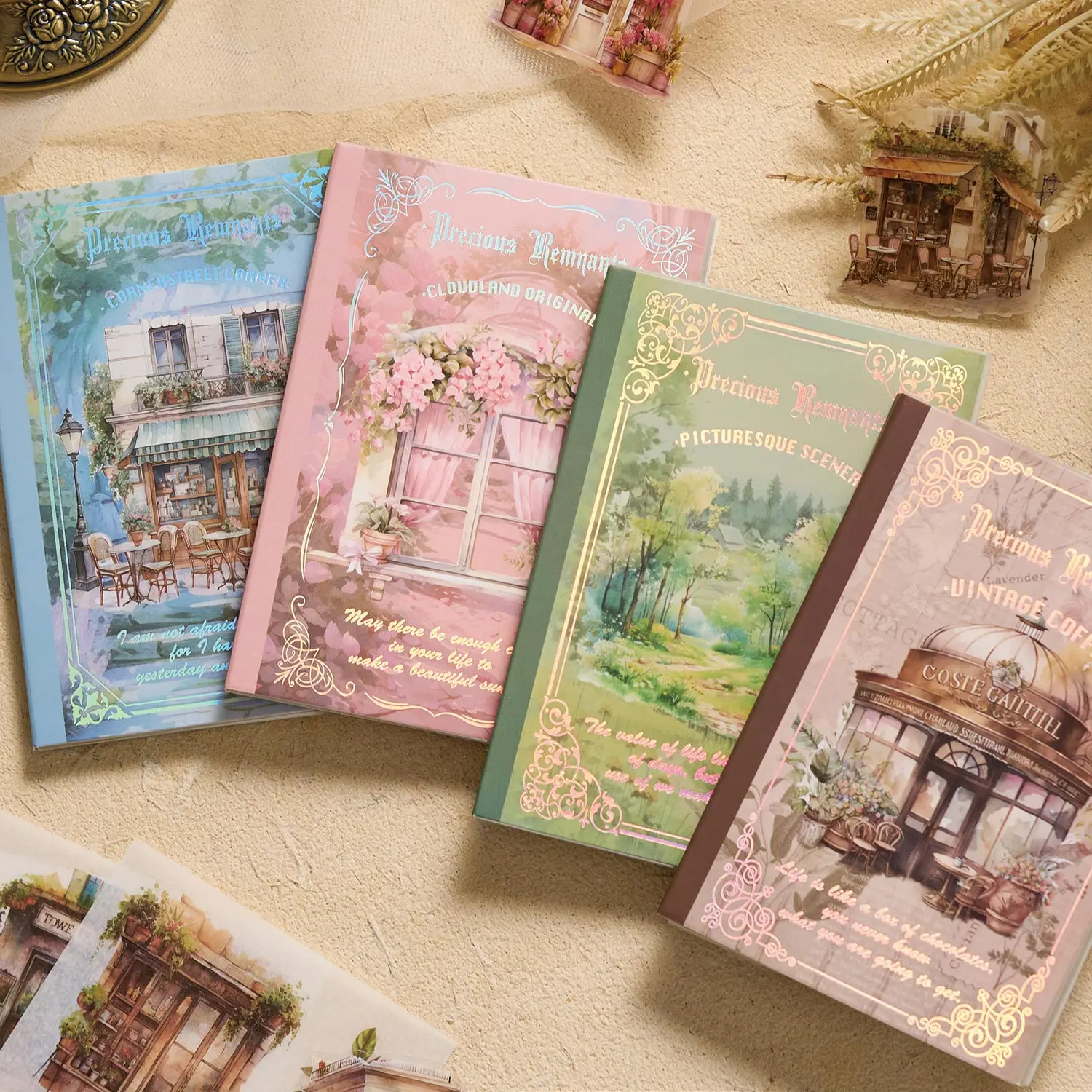 Материал для наклеек для домашних животных, посылка, лист Авроры, серия перьев, европейский и американский ретро-пейзаж, справочник, сделай сам, декоративные наклейки из материала