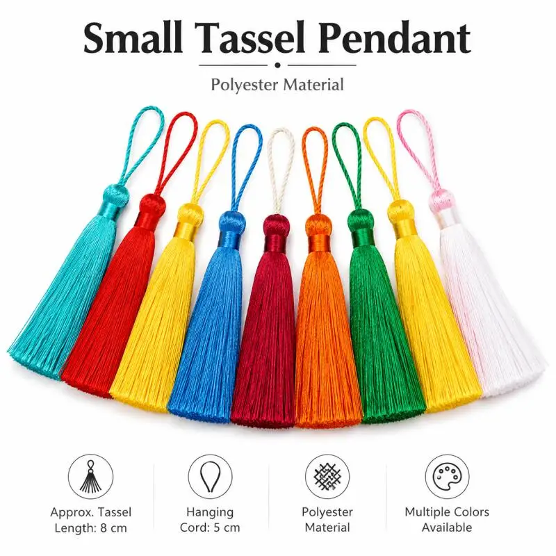 

100pcs/lot 13cm Tassel Silk Fringe Silky Floss Bookmark Tassels Mini Tassels For DIY Craft Jewelry Making Souvenir Bookmarks