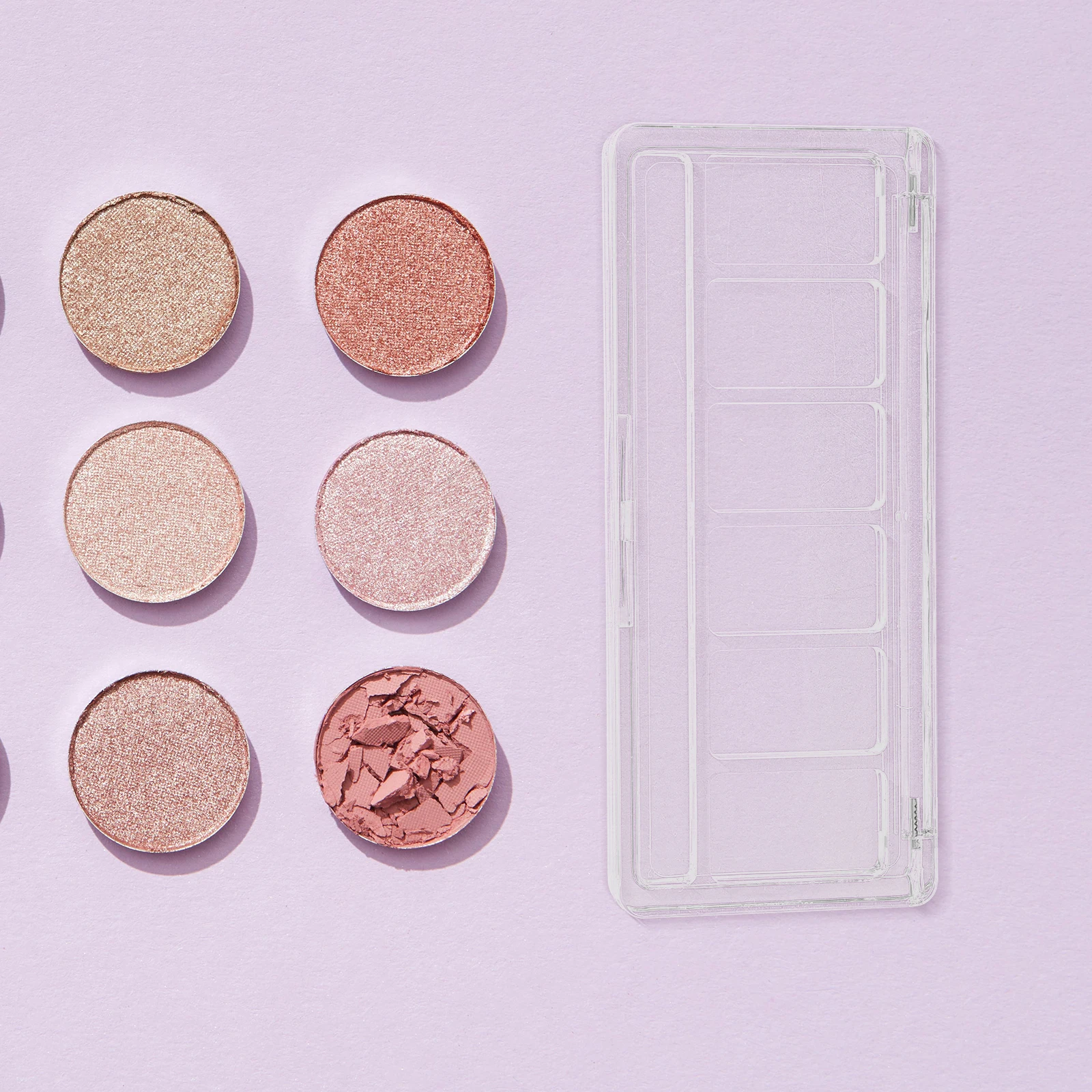 

Eyeshadow Palette Compartments Blush Palette Transparent Case Travel Size Empty Tray Blush Concealer Organizer