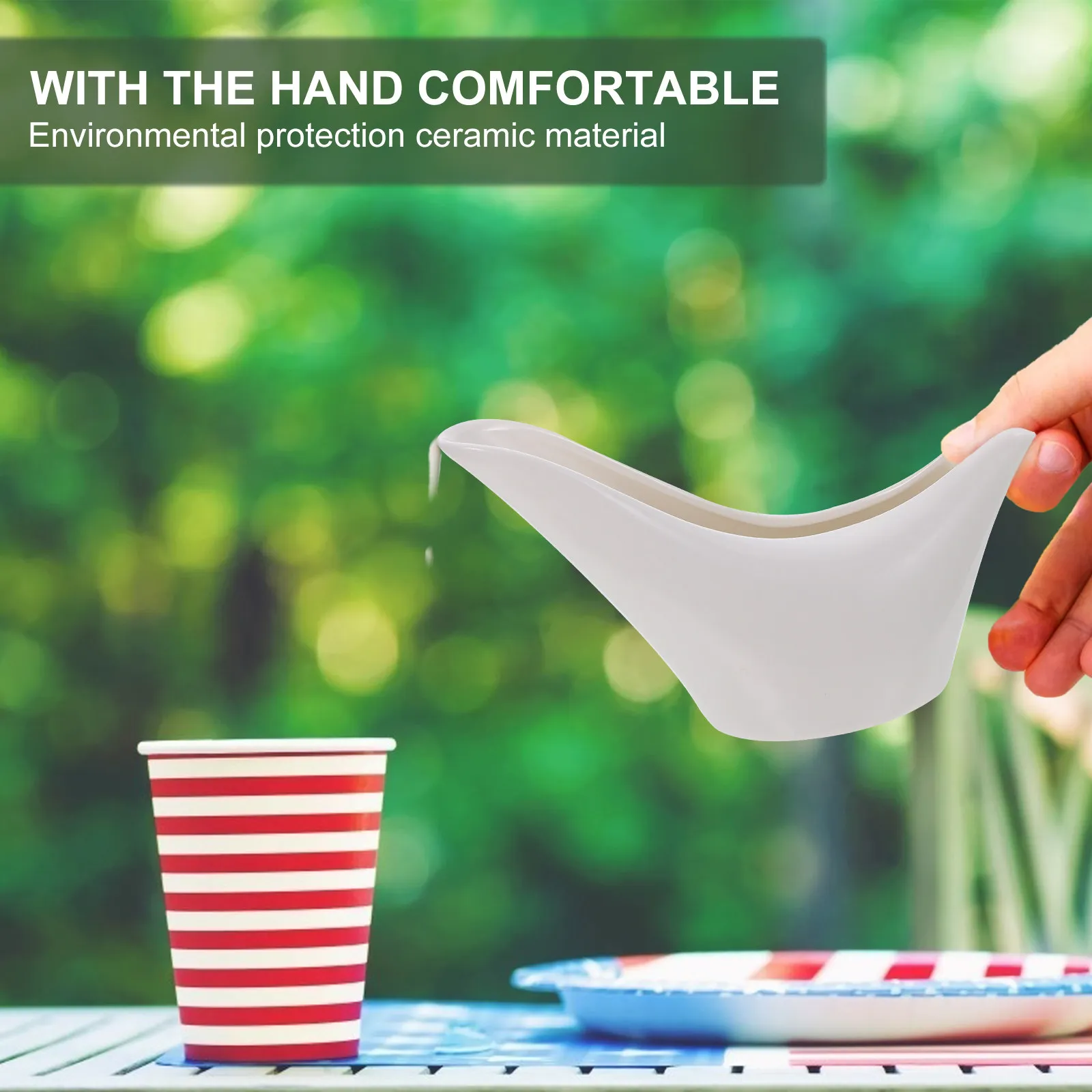 1Pcs Ceramic Gravy Boat Milk Jug Sauce Server for Coffee Cream Dessert Cafes Restaurants Home Kitchen Dishwasher Safe White - view 6