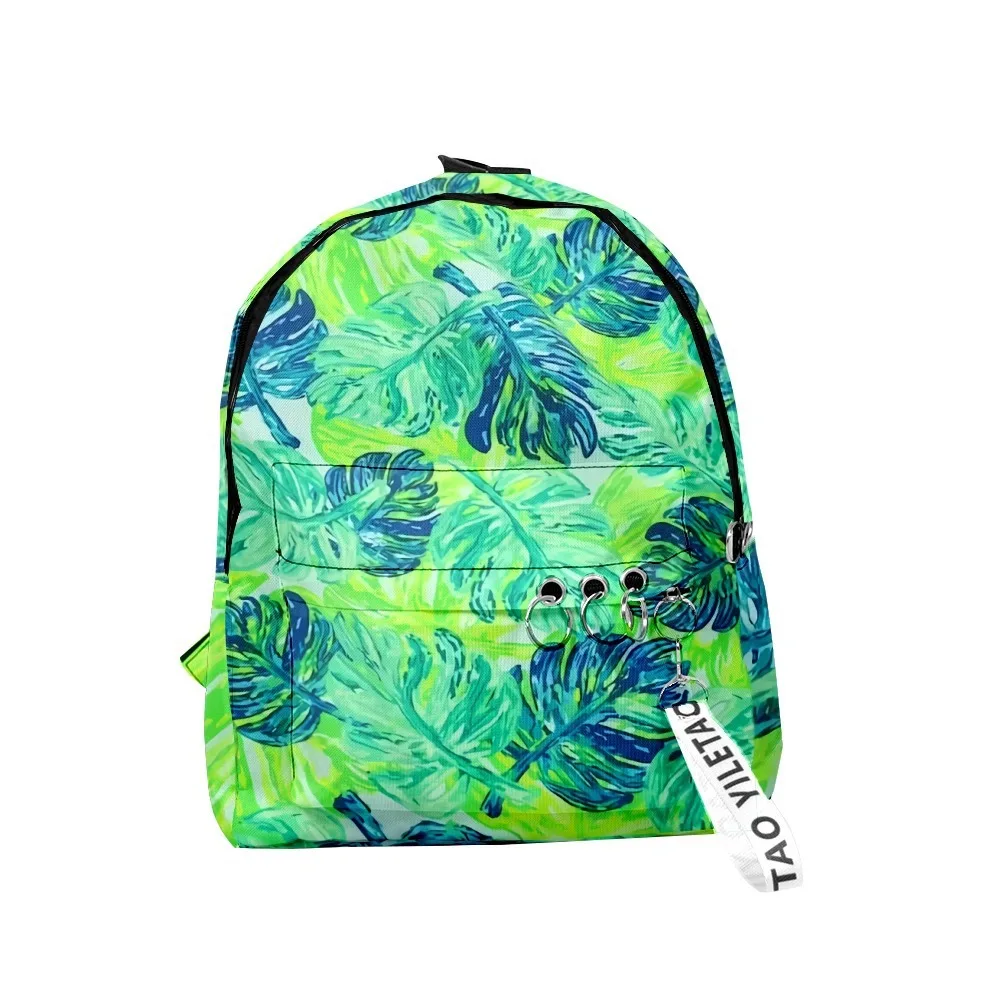 Harajuku Novelty Creative Maple Leaf Backpacks Boys/Girls School Bags 3D Print Keychains Oxford Waterproof Cute Small Backpacks