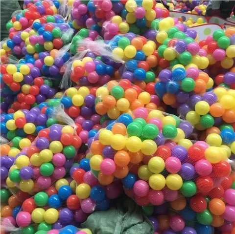 100PCS Colorful Ball Pit Balls Soft Plastic Ocean Balls Indoor Outdoor Play Tent Playhouse Baby Eco-Friendly Stress Air Ball Toy